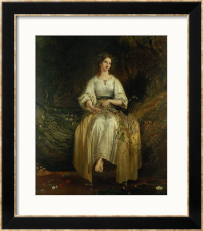Ophelia Weaving Her Garlands, 1842 by Richard Redgrave Pricing Limited Edition Print image