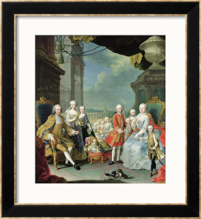 Francois Iii (1708-65) With His Wife Marie-Therese (1717-80) And Their Children by Martin Van Meytens Pricing Limited Edition Print image