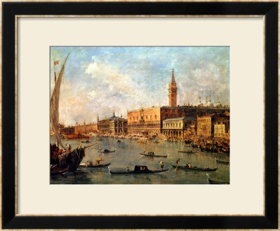 Venice: The Doge's Palace And The Molo From The Basin Of San Marco, Circa 1770 by Francesco Guardi Pricing Limited Edition Print image