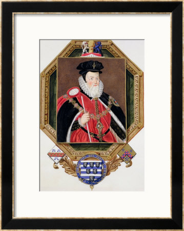 Portrait Of William Cecil (1520-98) 1St Baron Burghley From Memoirs Of The Court Of Queen Elizabeth by Sarah Countess Of Essex Pricing Limited Edition Print image