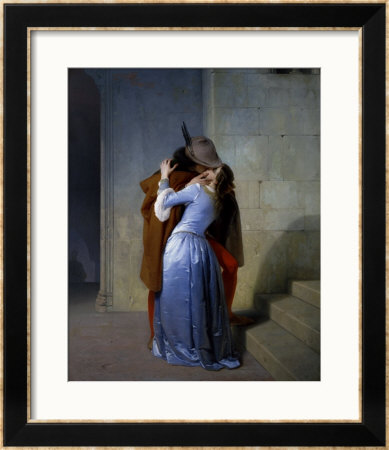 The Kiss, C.1907 (Detail) by Francesco Hayez Pricing Limited Edition Print image