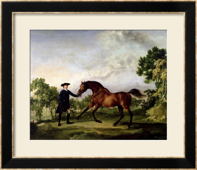 The Duke Of Ancaster's Bay Stallion Blank, Held By A Groom, Circa 1762-5 by George Stubbs Pricing Limited Edition Print image