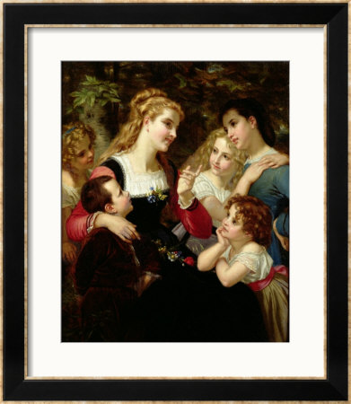 The Storyteller, 1874 by Hugues Merle Pricing Limited Edition Print image