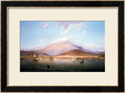Hobart Town With Mount Wellington, Tasmania by Geelmuyden Bull Knud Pricing Limited Edition Print image