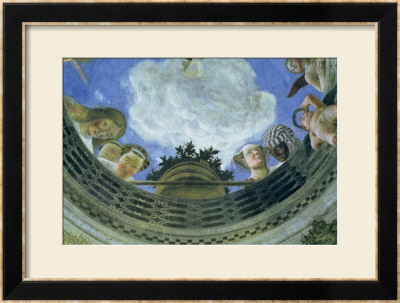 Trompe L'oeil Oculus In The Centre Of The Vaulted Ceiling Of The Camera Degli Sposi by Andrea Mantegna Pricing Limited Edition Print image