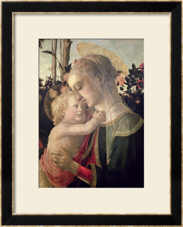 Madonna And Child With St. John The Baptist, Detail Of The Madonna And Child by Sandro Botticelli Pricing Limited Edition Print image