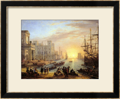 Sea Port At Sunset, 1639 by Claude Lorrain Pricing Limited Edition Print image