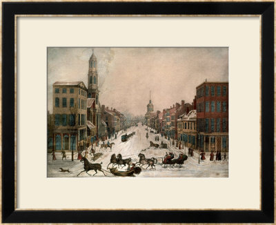 Wall Street In Winter by Peter Maverick Pricing Limited Edition Print image