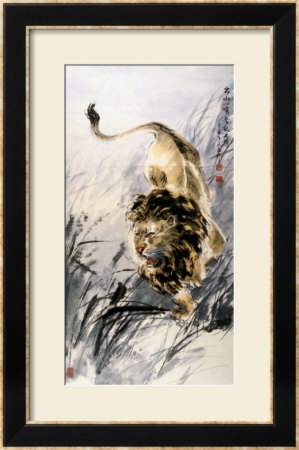 Running Lion by Fangyu Meng Pricing Limited Edition Print image