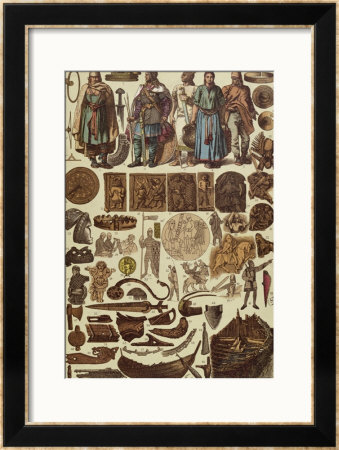 Scandinavian Costumes And Objects Up Until 1200, Late 19Th Century by Friedrich Hottenroth Pricing Limited Edition Print image