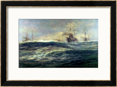 1St Battle Squadron Of Dreadnoughts Steaming Down The Channel In 1911 by William Lionel Wyllie Pricing Limited Edition Print image