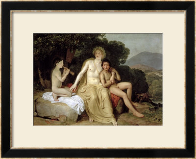 Apollo With Hyacinthus And Cyparissus Singing And Playing, 1831-34 by Aleksandr Andreevich Ivanov Pricing Limited Edition Print image