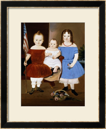 Portrait Of Hattie Elizabeth, Ellis And Eva Flye, 1854 by William Matthew Prior Pricing Limited Edition Print image