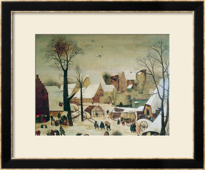 The Census At Bethlehem, Detail Of The Houses And Fortifications by Pieter Brueghel The Younger Pricing Limited Edition Print image