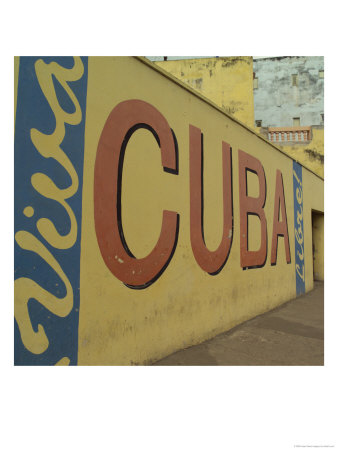 Cuba Painted On A Wall In Havana, Cuba by Keith Levit Pricing Limited Edition Print image
