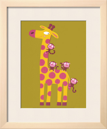 The Giraffe And The Monkeys by Nathalie Choux Pricing Limited Edition Print image