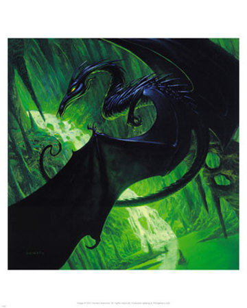 Black Cave Dragon by Donato Giancola Pricing Limited Edition Print image