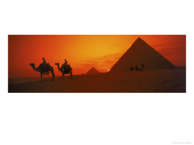 Sunset At Pyramids Of Giza, Cairo, Egypt by Bill Bachmann Pricing Limited Edition Print image