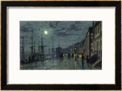 City Docks By Moonlight by John Atkinson Grimshaw Pricing Limited Edition Print image