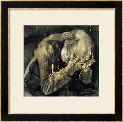 Man With His Head In His Hands by Vincent Van Gogh Pricing Limited Edition Print image