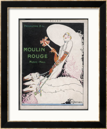 Programme Cover For The Moulin Rouge, Paris by C. Gesmar Pricing Limited Edition Print image