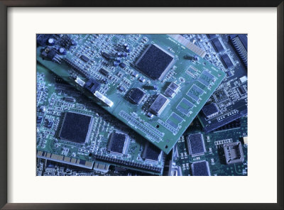 Computer Boards And Chips Lie In A Pile by Taylor S. Kennedy Pricing Limited Edition Print image