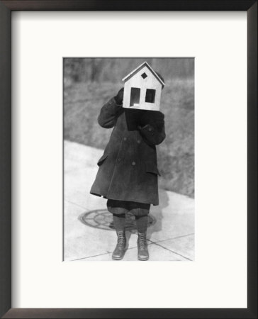 A Boy Peeks Through A Toy House by Bell Family Pricing Limited Edition Print image