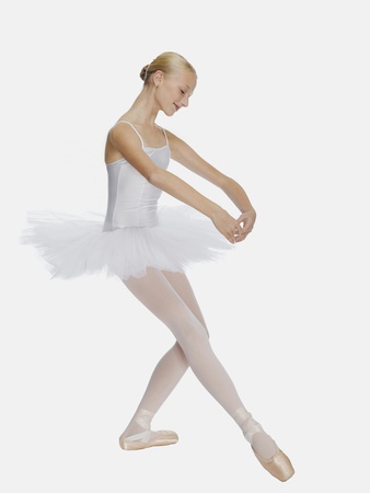 Young Ballerina (14-15) Standing On Pointe In Toe Shoes,, Portrait by Klaus Mellenthin Pricing Limited Edition Print image