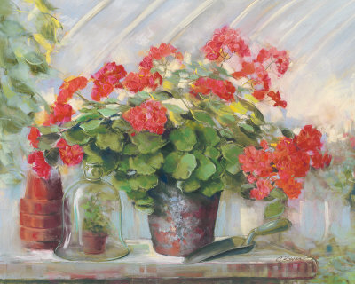 Potting Geraniums by Carol Rowan Pricing Limited Edition Print image