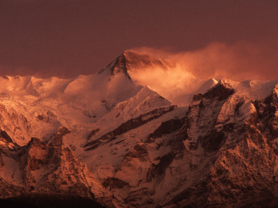 Peaks Of Annapurna Ii At Sunrise, Gandaki, Nepal by Shannon Nace Pricing Limited Edition Print image