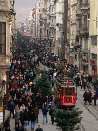Istiklal Caddesi, Beyoglu, Istanbul, Turkey by Izzet Keribar Pricing Limited Edition Print image