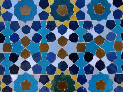 Detail Of Mosaic At Masjed-E Vakil (Regent's Mosque), Shiraz, Iran by Corey Wise Pricing Limited Edition Print image