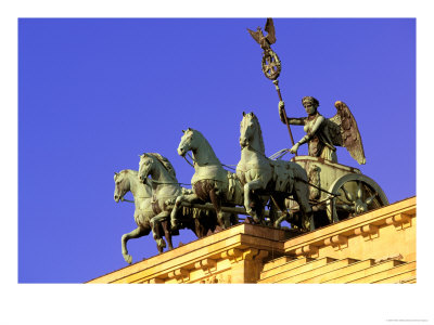 Brandenburg Gate Quadriga, Unter Den Linden, Berlin, Germany by Walter Bibikow Pricing Limited Edition Print image