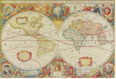 Antique Map Of The World by Henricus Hondius Pricing Limited Edition Print image