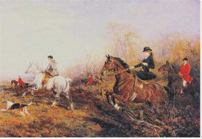 Out For A Scamper, Women On Horses by Heywood Hardy Pricing Limited Edition Print image