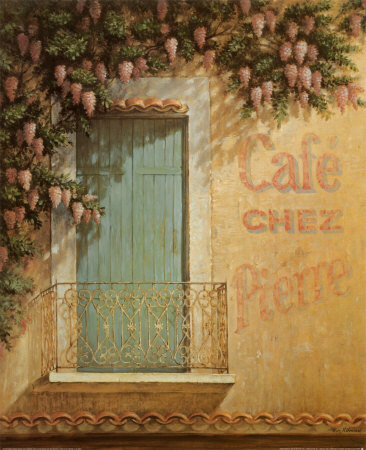 Cafe Chez, Peirre by Fabrice De Villeneuve Pricing Limited Edition Print image