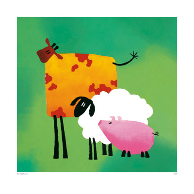 Moo, Baa And Oink by Rachel Deacon Pricing Limited Edition Print image