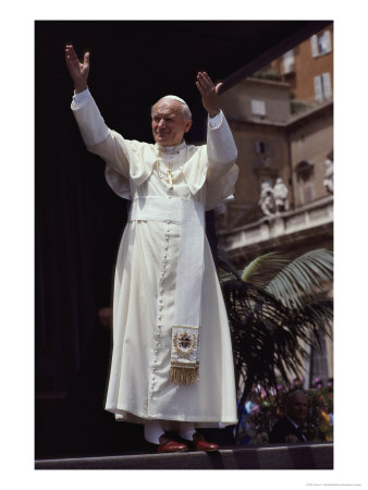 Pope John Paul Ii Blesses An Audience In St. Peter's Square, Vatican City by James L. Stanfield Pricing Limited Edition Print image