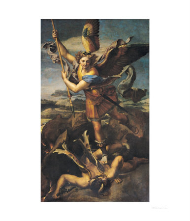 St. Michael Overwhelming The Demon, 1518 by Raphael Pricing Limited Edition Print image