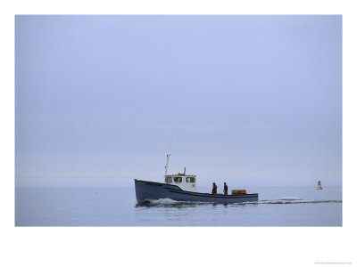 Lobster Fishermen In Their Boat At Little River Harbor, Little River, Nova Scotia by James P. Blair Pricing Limited Edition Print image