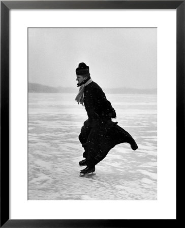 Catholic Priest Ice Skating by John Dominis Pricing Limited Edition Print image