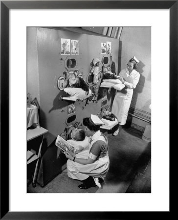 Nurses At Children's Hospital Tending Young Polio Patients Contained In Iron Lung Room by Hansel Mieth Pricing Limited Edition Print image