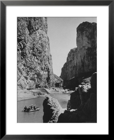 Excursionists Paddle Down Rio Grande River In Big Bend National Park by Dmitri Kessel Pricing Limited Edition Print image