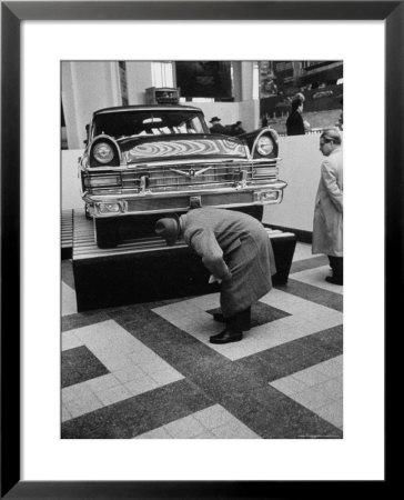 Auto Exhibit In The Soviet Pavilion, At Brussels World's Fair by Michael Rougier Pricing Limited Edition Print image