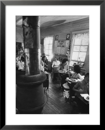 Mrs. Lyndon B. Johnson Eating Lunch With School Kids by Stan Wayman Pricing Limited Edition Print image