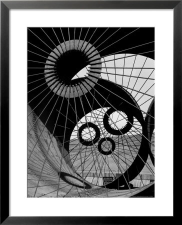 Support Struts Inside Section Of A Giant Pipe Used To Divert Flow Of Missouri River by Margaret Bourke-White Pricing Limited Edition Print image
