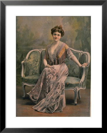 Mlle. Maud Amy In Pale Mauve Burn Out Velvet And Chiffon Toilette De Maison Designed By Drecoll by Paul Boyer Pricing Limited Edition Print image