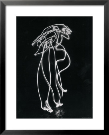 Light Drawing Of Figure By Pablo Picasso Using Flashlight by Gjon Mili Pricing Limited Edition Print image