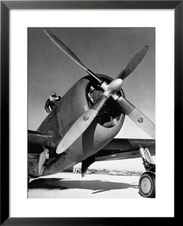 American P-47 Thunderbolt Fighter Plane And Its Pilot by Dmitri Kessel Pricing Limited Edition Print image