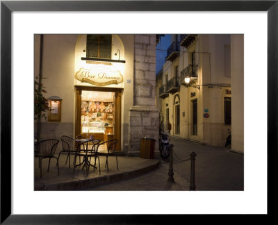 Bar, Piazza Duomo, Evening, Cefalu, Sicily, Italy, Europe by Martin Child Pricing Limited Edition Print image